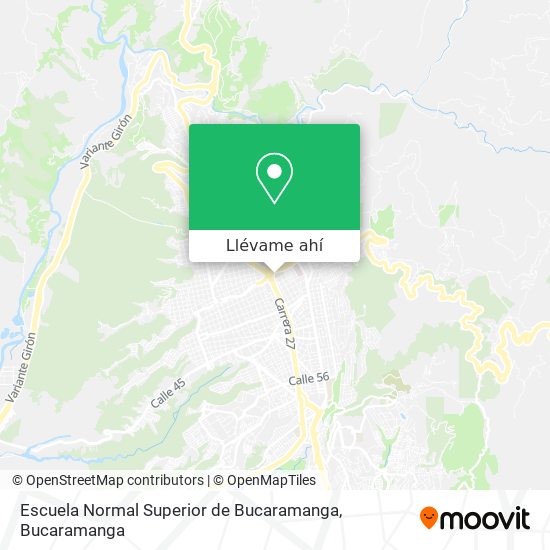 Mapa de Escuela Normal Superior de Bucaramanga