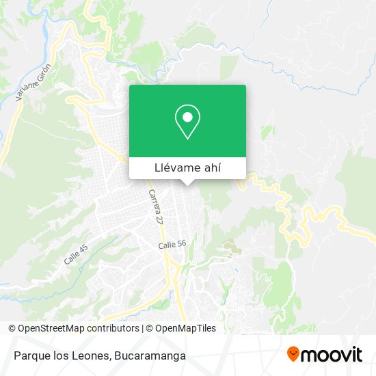 Cómo llegar a Parque los Leones en Bucaramanga en Autobús?