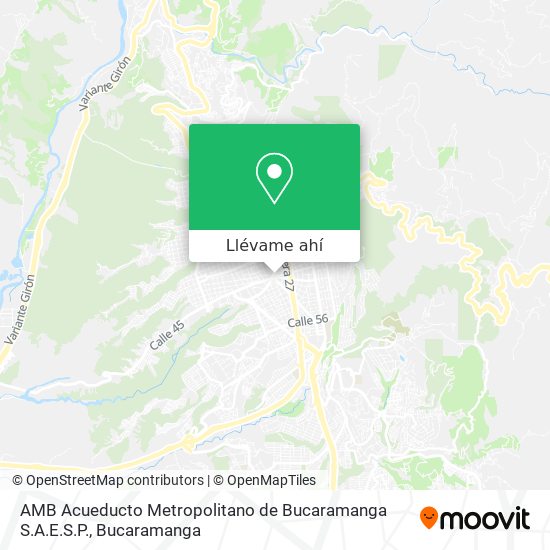 Mapa de AMB Acueducto Metropolitano de Bucaramanga S.A.E.S.P.