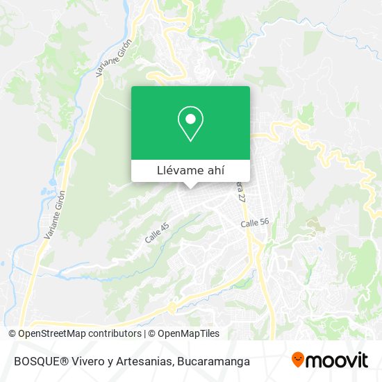 Mapa de BOSQUE® Vivero y Artesanias