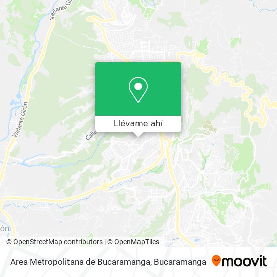 Mapa de Area Metropolitana de Bucaramanga