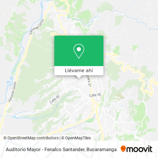Mapa de Auditorio Mayor - Fenalco Santander