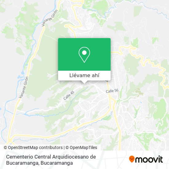 Mapa de Cementerio Central Arquidiocesano de Bucaramanga