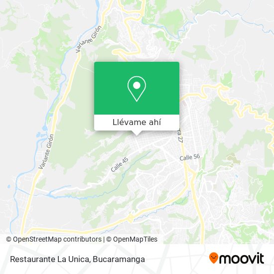 Mapa de Restaurante La Unica