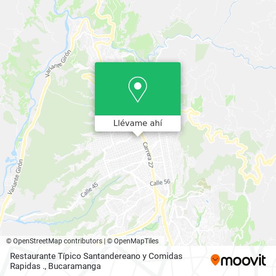 Mapa de Restaurante Típico Santandereano y Comidas Rapidas .