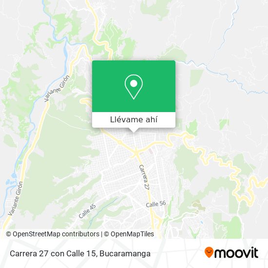 Mapa de Carrera 27 con Calle 15