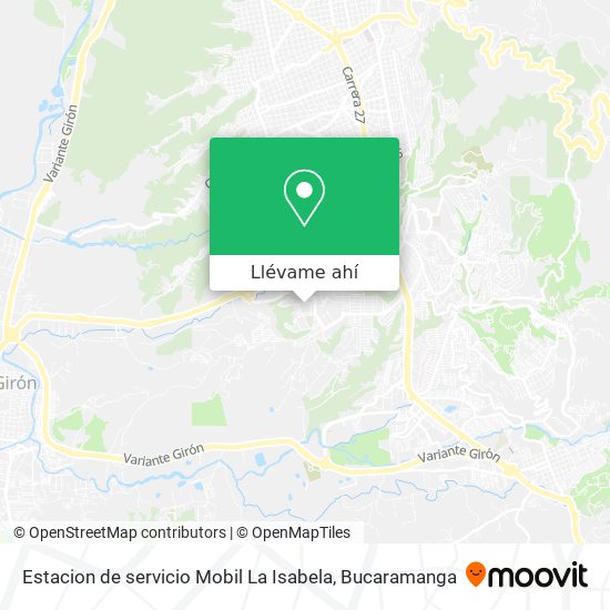 Mapa de Estacion de servicio  Mobil La Isabela