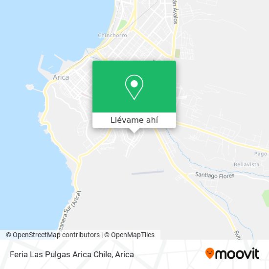Mapa de Feria Las Pulgas Arica Chile