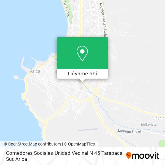 Mapa de Comedores Sociales-Unidad Vecinal N 45 Tarapaca Sur