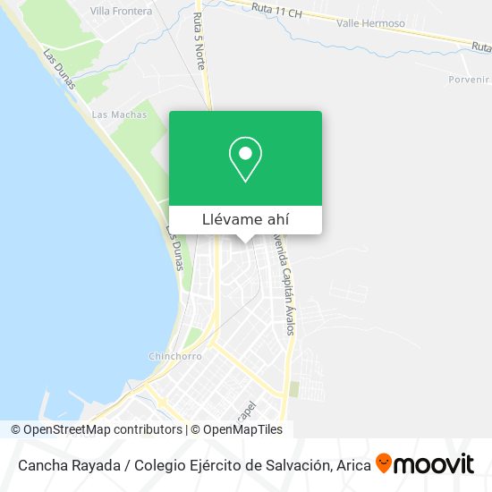 Mapa de Cancha Rayada / Colegio Ejército de Salvación