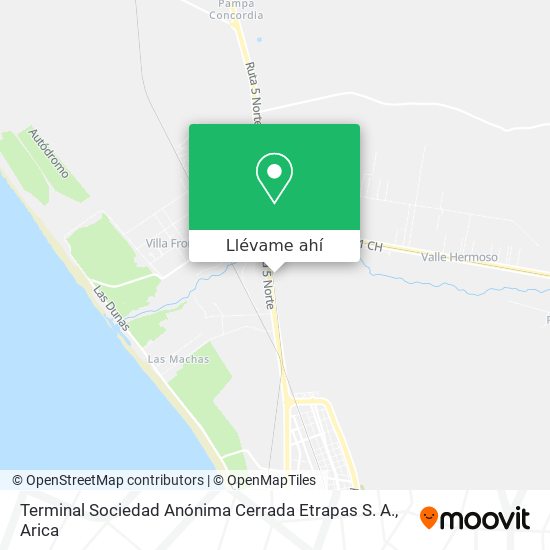 Mapa de Terminal Sociedad Anónima Cerrada Etrapas S. A.