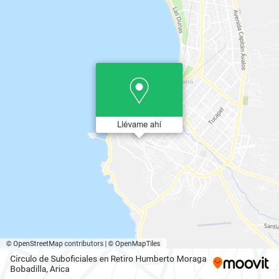 Mapa de Circulo de Suboficiales en Retiro Humberto Moraga Bobadilla