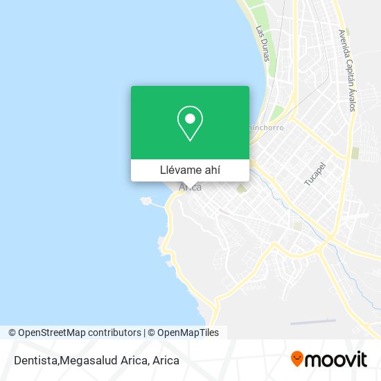 Mapa de Dentista,Megasalud Arica