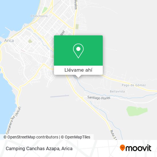 Mapa de Camping Canchas Azapa