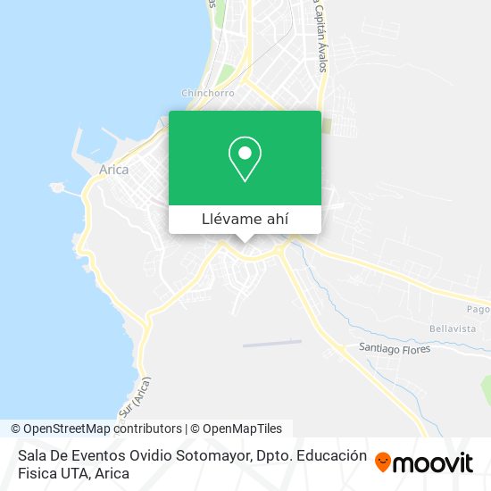 Mapa de Sala De Eventos Ovidio Sotomayor, Dpto. Educación Fisica UTA