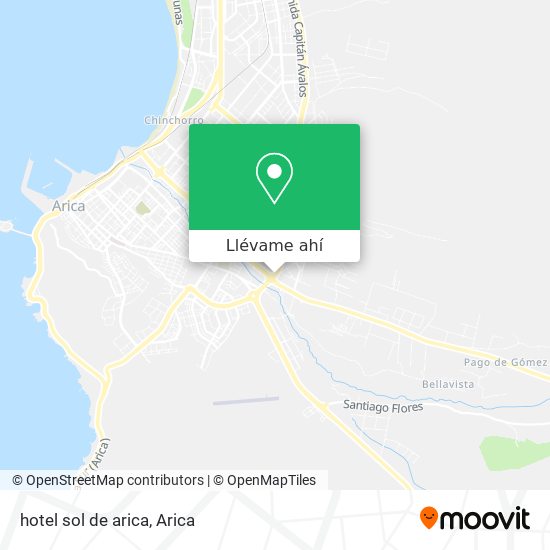 Mapa de hotel sol de arica