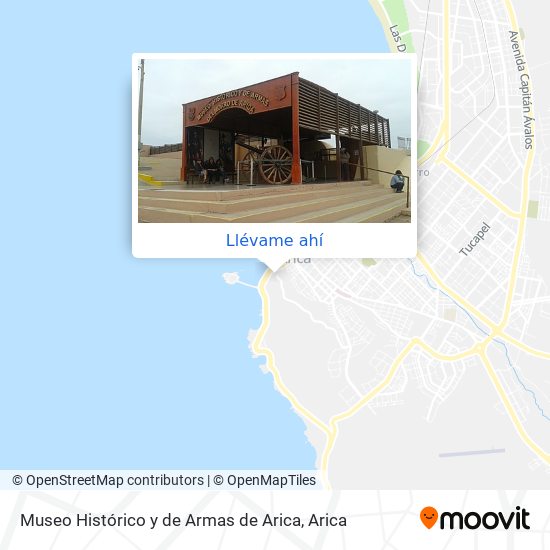 Mapa de Museo Histórico y de Armas de Arica