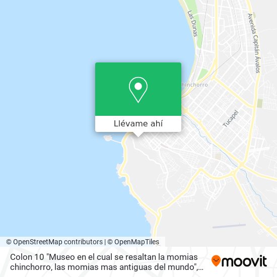 Mapa de Colon 10 "Museo en el cual se resaltan la momias chinchorro, las momias mas antiguas del mundo"