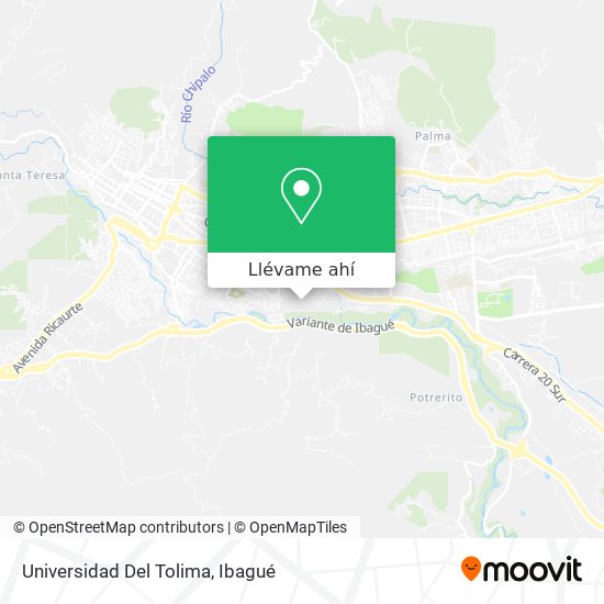 Mapa de Universidad Del Tolima