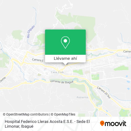 Mapa de Hospital Federico Lleras Acosta E.S.E. - Sede El Limonar