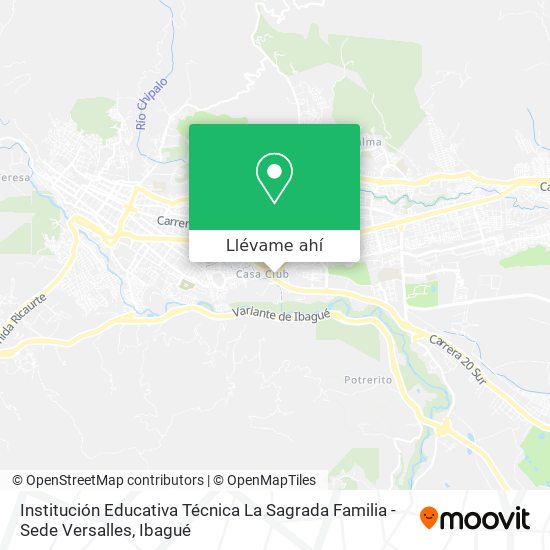 Mapa de Institución Educativa Técnica La Sagrada Familia - Sede Versalles