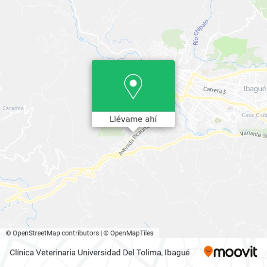 Mapa de Clínica Veterinaria Universidad Del Tolima