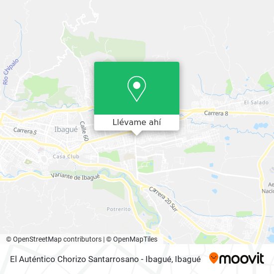 Mapa de El Auténtico Chorizo Santarrosano - Ibagué