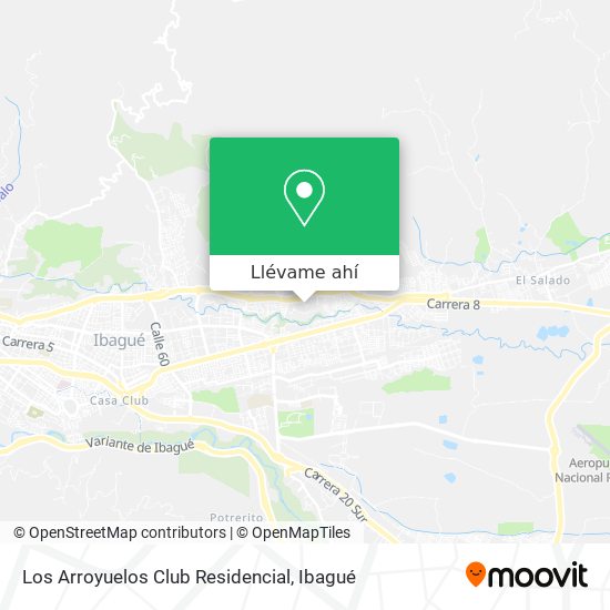 Mapa de Los Arroyuelos Club Residencial