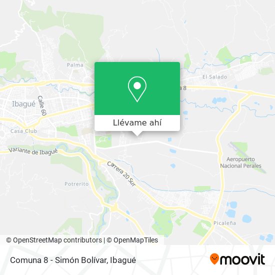 Mapa de Comuna 8 - Simón Bolívar