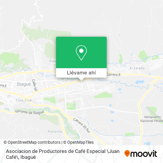 Mapa de Asociacion de Productores de Café Especial \Juan Café\