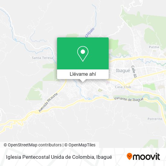 Mapa de Iglesia Pentecostal Unida de Colombia