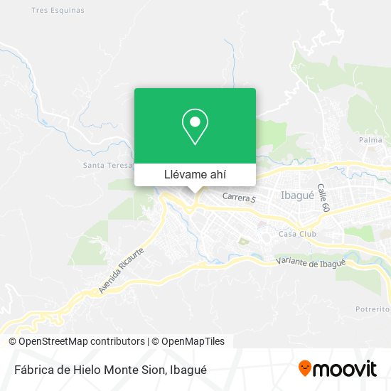 Mapa de Fábrica de Hielo Monte Sion