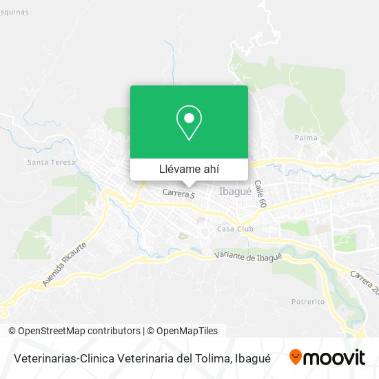 Mapa de Veterinarias-Clinica Veterinaria del Tolima