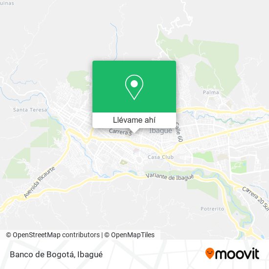 Mapa de Banco de Bogotá