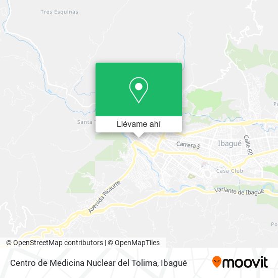 Mapa de Centro de Medicina Nuclear del Tolima