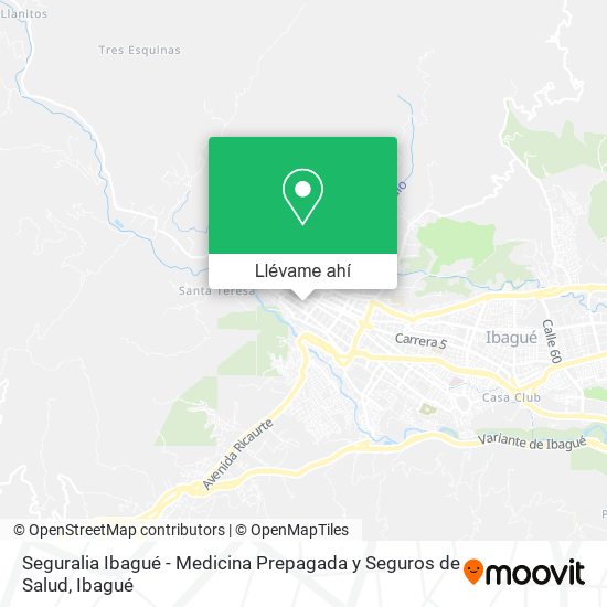 Mapa de Seguralia Ibagué - Medicina Prepagada y Seguros de Salud