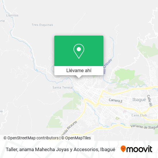 Mapa de Taller, anama Mahecha Joyas y Accesorios