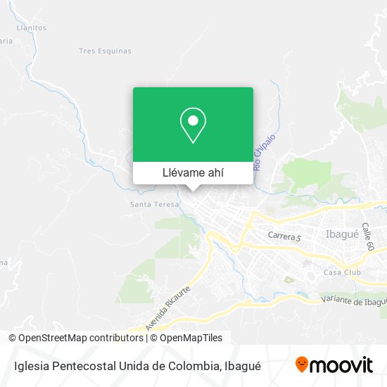 Mapa de Iglesia Pentecostal Unida de Colombia