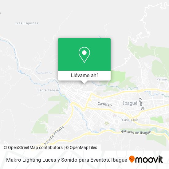 Mapa de Makro Lighting Luces y Sonido para Eventos