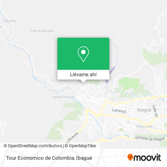 Mapa de Tour Economico de Colombia