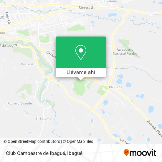 Mapa de Club Campestre de Ibagué