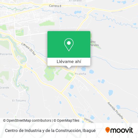 Mapa de Centro de Industria y de la Construcción