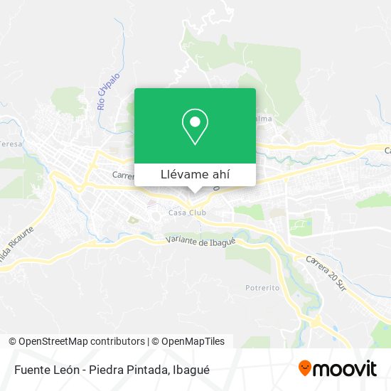 Mapa de Fuente León  - Piedra Pintada