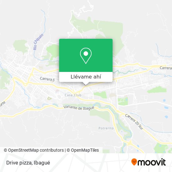 Mapa de Drive pizza