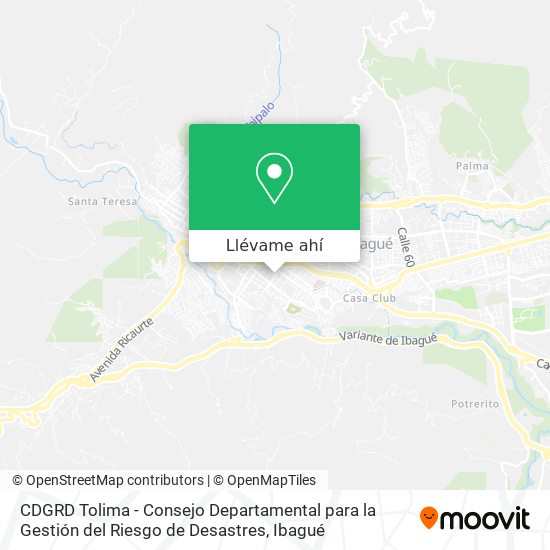 Mapa de CDGRD Tolima - Consejo Departamental para la Gestión del Riesgo de Desastres