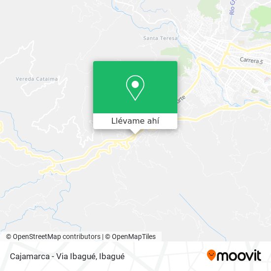 Mapa de Cajamarca - Via Ibagué