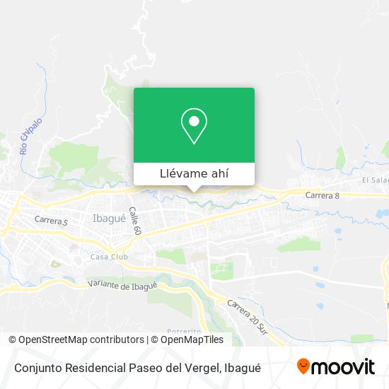 Mapa de Conjunto Residencial Paseo del Vergel