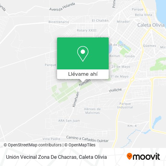 Mapa de Unión Vecinal Zona De Chacras