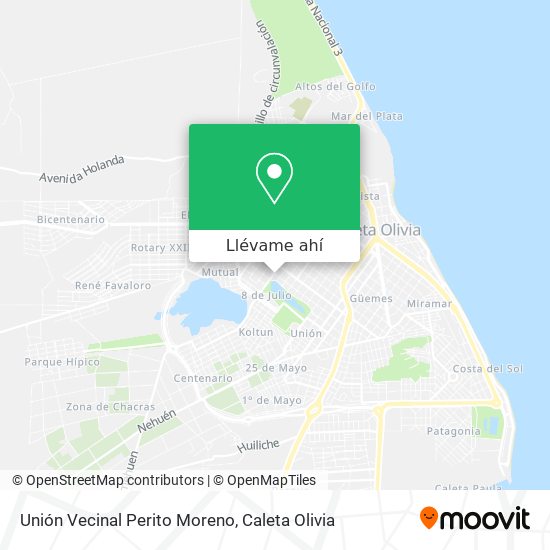 Mapa de Unión Vecinal Perito Moreno