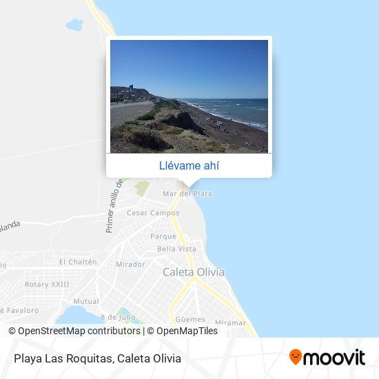 Mapa de Playa Las Roquitas